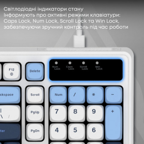 Клавіатура Ajazz AF98 Black USB-C Glacier Blue (AF98-GB)