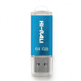 Флеш-накопитель USB 64GB Hi-Rali Rocket Series Blue (HI-64GBVCBL)