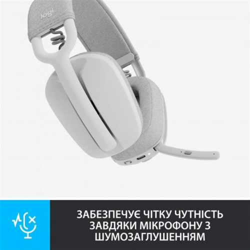 Bluetooth-гарнітура Logitech Zone Vibe 100 Wireless OffWhite (981-001219)