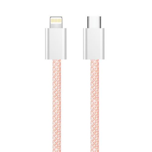 Кабель ColorWay Lightning + USB Type-C (M/M), 3.0 А, 1 м, Pink (CW-CBPDCL061-P)