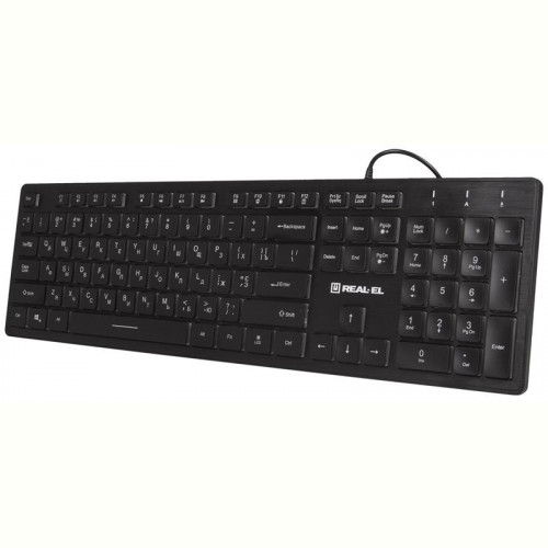 Клавіатура REAL-EL Comfort 7070 Ukr Black