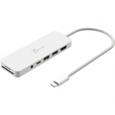 USB-хаб J5create USB-C 6-в-1 White (JCD373EW-N)