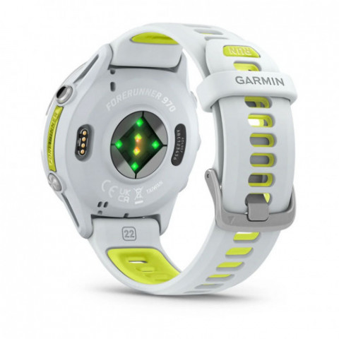 Смарт-годинник Garmin Forerunner 970 Whitestone/Amp Yellow (010-02969-11)