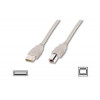 Кабель ASSMANN USB 2.0 (AM/BM) 1.8m, biege