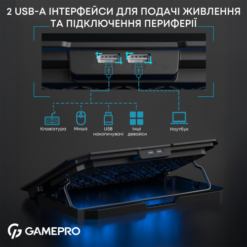 Охолоджуюча підставка для ноутбука GamePro CP350