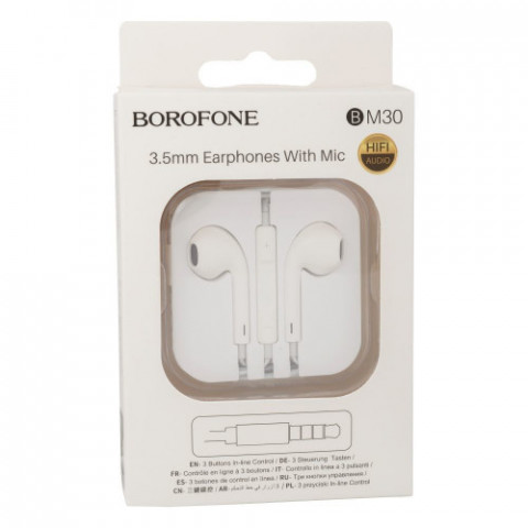 Гарнітура Borofone BM30 White (BM30W)