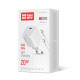 Мережевий зарядний пристрій ColorWay GaN Mini 20W PD Port PPS USB-C White (CW-CHS059PD-WT) + кабель Lightning
