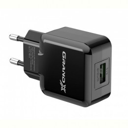 Мережевий зарядний пристрій Grand-X (1xUSB 5В/2.1А) Black (CH-03B)