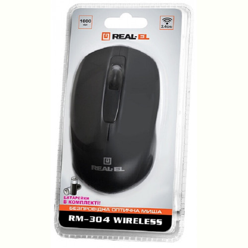 Мишка бездротова REAL-EL RM-304 Black USB