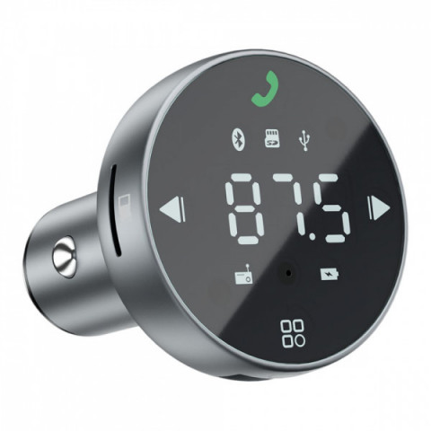 АЗП Proove FM Launcher Sound Sync 30W (PD+QC3.0) Type-C+USB gray Купити в Україні