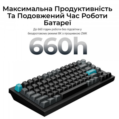 Клавіатура бездротова Keychron Q1 Ultra Keychron Red Switch Black RGB (Q1U-M1-UA) Купити в Україні