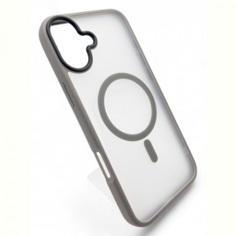 Чохол-накладка BeCover Metal Buttons Case MagSafe для Apple iPhone 16 Plus Gray (712095)