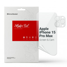 Набір гідрогелевої плівки ArmorStandart Clear для екрана + камера для Apple iPhone 15 Pro Max (ARM80714)