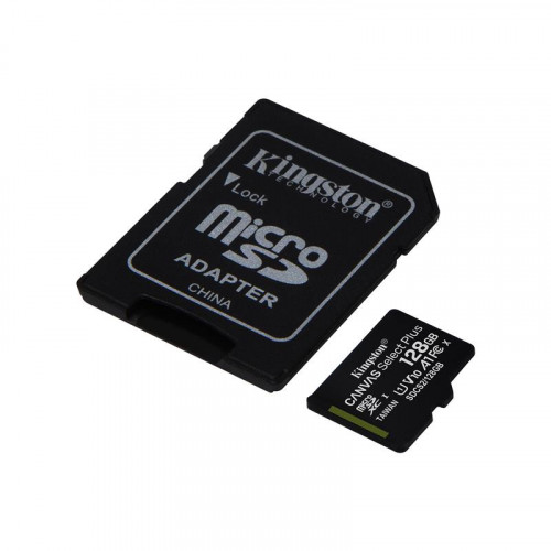 Карта пам`яті MicroSDXC 128GB UHS-I Class 10 Kingston Canvas Select Plus R100MB/s + SD-адаптер (SDCS2/128GB)