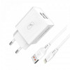 Зарядний пристрій SkyDolphin SC30L (2USB, 2.1A) White (MZP-000112) + кабель Lightning