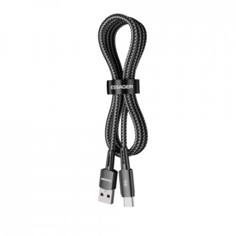 Кабель Essager Sunset USB - USB Type-C (M/M), 120W, 1 м Black (EXC120-CG01-P)