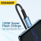 Кабель Essager Sunset USB - USB Type-C (M/M), 120W, 1 м Black (EXC120-CG01-P)
