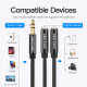 Кабель Vention Audio 3.5 mm M - 2х3.5 mm F, 0.3 m, Black (BBSBY)
