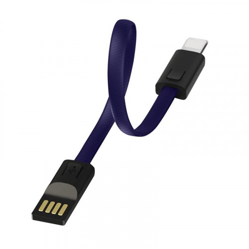 Кабель ColorWay USB-Lightning, 2.4А, 0.22м, Blue (CW-CBUL021-BL)