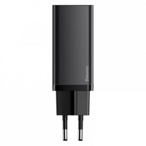 Мережевий зарядний пристрій Baseus GaN2 Lite Quick Charger (1USB, 1Type-C) QC/PD, 5A, 65W Black (CCGAN2L-B01)