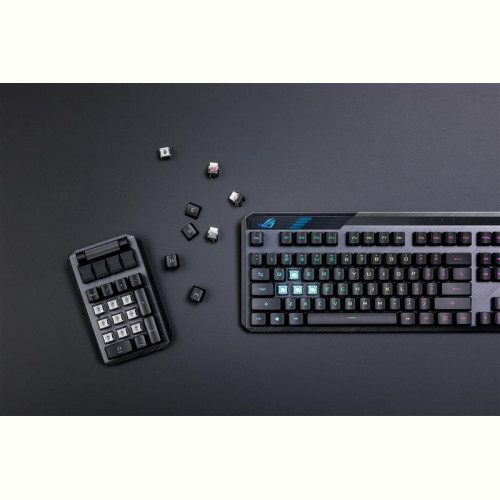 Клавіатура бездротова Asus ROG Claymore II RD RGB WL Black (90MP01W0-BKUA01)