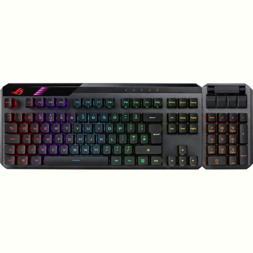 Клавіатура бездротова Asus ROG Claymore II RD RGB WL Black (90MP01W0-BKUA01)