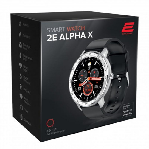 Смарт-годинник 2E Alpha X 46 mm Silver (2E-CWW30SL)