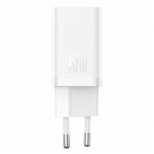 МЗП Baseus GaN5 Pro 40W Type-C+Type-C white