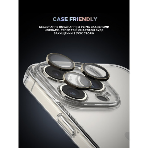 Захисне скло для камери ArmorStandart Supreme BI для iPhone 16 Pro/16 Pro Max Titanium (ARM79423)