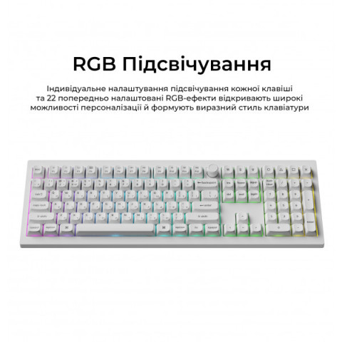 Клавіатура бездротова Keychron V6 Ultra Keychron Red Switch White RGB (V6U-F1-UA) Купити в Україні