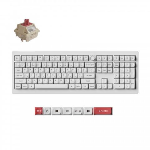 Клавіатура бездротова Keychron V6 Ultra Keychron Red Switch White RGB (V6U-F1-UA) Купити в Україні
