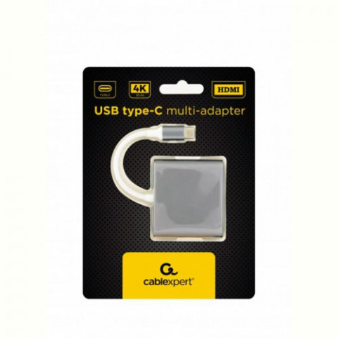 Адаптер Cablexpert (A-CM-HDMIF-02-SG) USB-C - HDMI/USB/USB-C