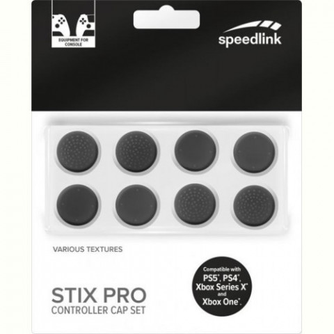 Набір накладок для кнопок SpeedLink Stix Pro Controller Cap Set для Sony PS5/PS4/Xbox Series X/S Black (SL-460800-BK)