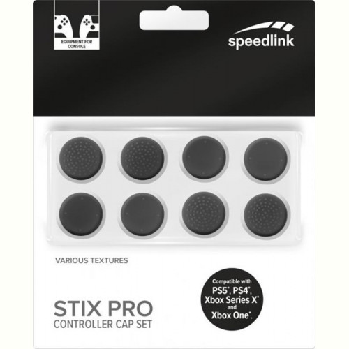 Набір накладок для кнопок SpeedLink Stix Pro Controller Cap Set для Sony PS5/PS4/Xbox Series X/S Black (SL-460800-BK)