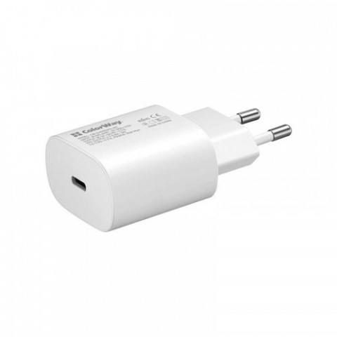 Мережевий зарядний пристрій ColorWay Power Delivery Port PPS (1USB-Cx3A) (25W) White (CW-CHS033PD-WT)