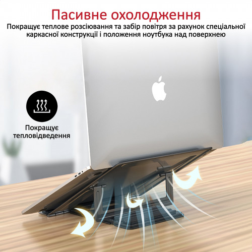 Підставка для ноутбука Promate DeskMate-5 Grey (deskmate-5.grey)