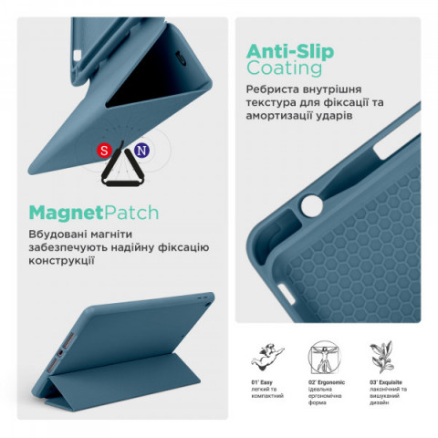 Чохол ArmorStandart Smart Fold Pen для Apple iPad Pro 11 2025/2024 Lavender Grey (ARM78127)