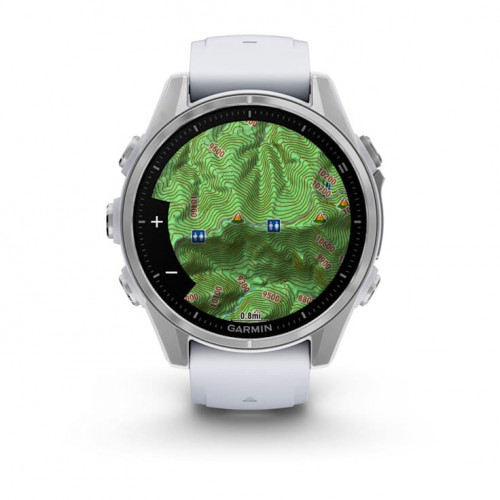 Смарт-годинник Garmin Fenix 8 43mm AMOLED Silver with Whitestone Silicone (010-02903-06)