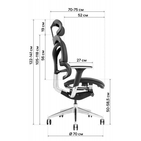 Офісне крісло GT Racer X-782 Black (W-51)