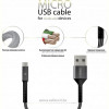 Кабель Intaleo CB0 USB-microUSB 0.2м Black/Grey (1283126495632)