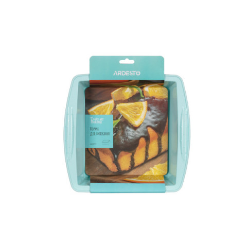 Форма для випікання Ardesto Tasty baking, 26х25х6см, силікон, прямокутна, блакитний