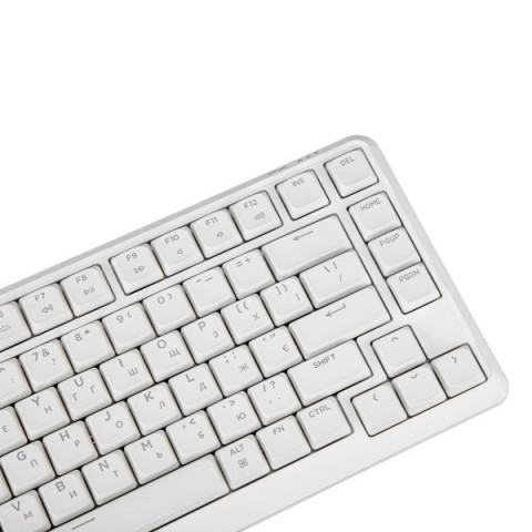 Клавіатура механічна Keychron J1 82Key, K pro Red, WL/BT/USB-A, QMK, Hot-swap, EN/UKR, RGB, білий