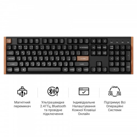 Клавіатура бездротова Keychron K10 HE Magnetic Switch Black RGB (K10H-F1-UA) Купити в Україні