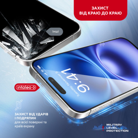 Захисне скло Intaleo з аплікатором Intaleo MagicBox для Apple iPhone 16 Plus Black (4820266742928)