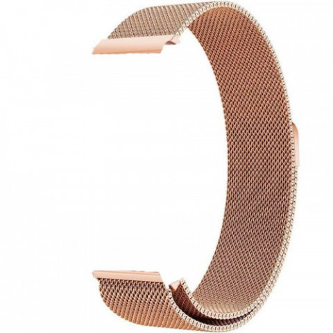 Ремінець BeCover Milanese Style для Xiaomi Amazfit Bip (20mm) Lite/Bip S Lite/GTR 42mm/GTS/TicWatch S2/TicWatch E/GTS 3/GTS 2 mini Rose Gold (707740)