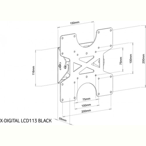 Кронштейн X-Digital LCD113 Black (VESA200х200)