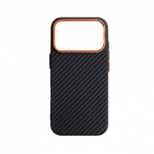 Чохол ArmorStandart LikeCarbon2 SE MagCase для Apple iPhone 17 Pro Black Orange (ARM89161)
