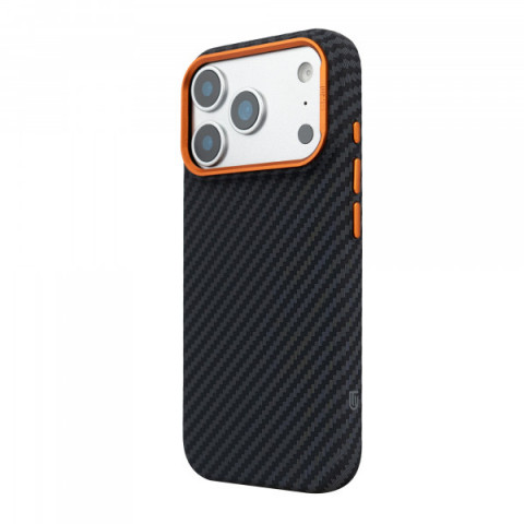 Чохол ArmorStandart LikeCarbon2 SE MagCase для Apple iPhone 17 Pro Black Orange (ARM89161)
