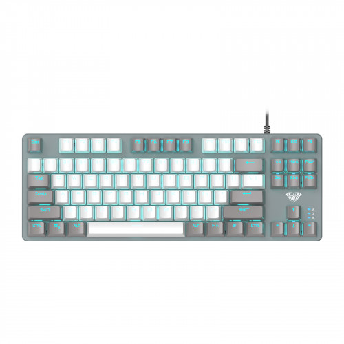 Клавіатура Aula Mechanical F3287 White/Grey keycap KRGD blue (6948391240688)