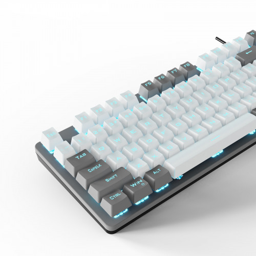 Клавіатура Aula Mechanical F3287 White/Grey keycap KRGD blue (6948391240688)